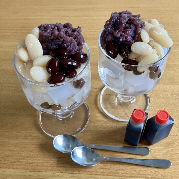 天まめ あんみつ 寒天と豆